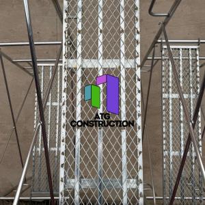 Фасадные строительные леса, оцинкованные, с настилом в комплекте