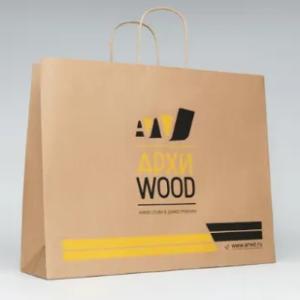 Фирменные крафт пакеты с ручками