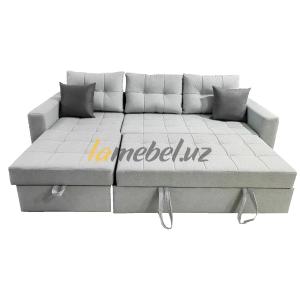 Burchakli divan karavoti "Monako ochiq kulrang"