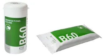 Alkogolli nam salfetkalar B 60, paketda