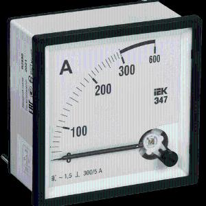 Амперметр аналоговый Э47 300/5А класс точности 1,5 72х72мм IEK