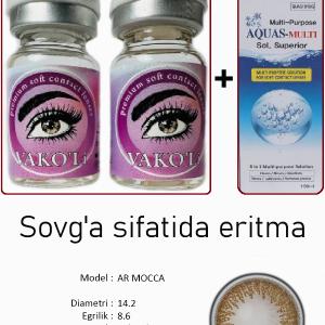 AR MOCCA 0.00 2PS с Раствором Цветные КАРИЕ  2 Линзы+Раствор в Подарок