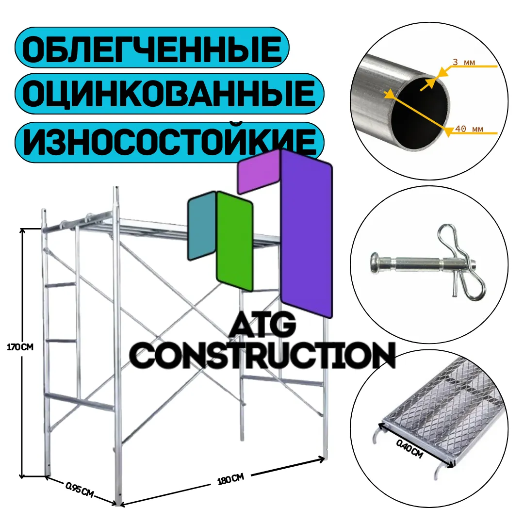 Фасадные строительные леса, оцинкованные с настилом в комплекте, Китай