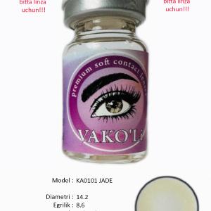 KA0101 JADE  0.00  Цветные ЖЁЛТЫЕ контактные линзы, для красоты. 1 Линза
