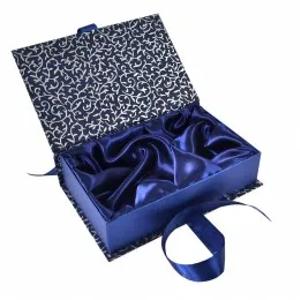 Коробка-книжка с атласным ложементом и бантом из ленты 150*150*50мм