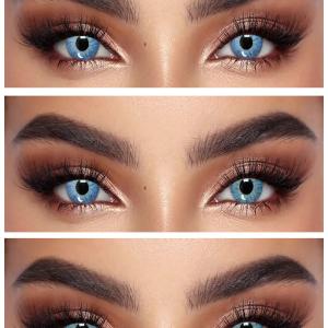 S3-671 TOPAZ BLUE  0.00  Цветные ГОЛУБЫЕ контактные линзы, для красоты. 1 Линза
