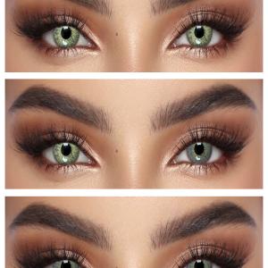 LUNA NATURAL AQUA  0.00  Цветные СЕРЫЕ контактные линзы, для красоты. 1 Линза