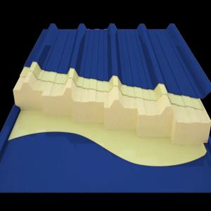 Кровельные сэндвич панели RAL 3005 -бордовые, RAL 5005 – синие,  толщина 80мм