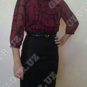 Платье женское офисное с ремнем Арт. 009