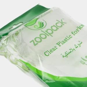 Прозрачная пластиковая вилка Zoolpack (50)