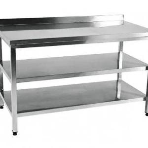 Стол рабочий с бортом и 2-мя полками 1000*600*850