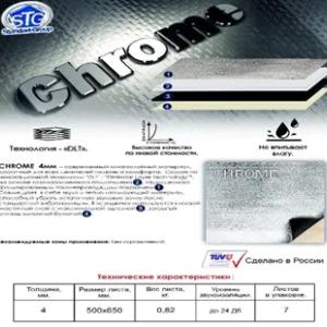 Шумоизоляция SG Chrome 4 мм