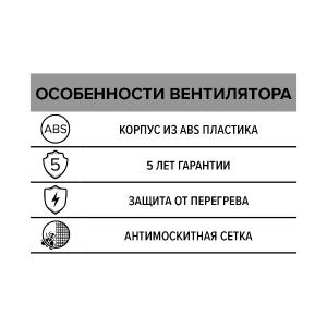 Вентилятор накладной Neo D100 сетка Era