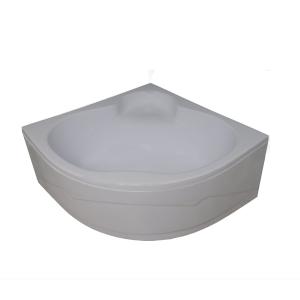 Угловая акриловая ванна AGAT, белая, 100–140 см, с металлическим каркасом