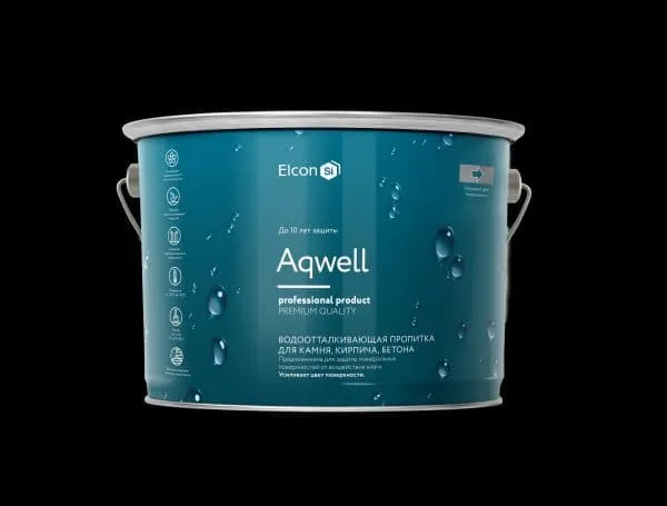 Силиконовой Пропитка с эффектом мокрого камня Силиконовой гидрофобизатор Elcon Aqwell