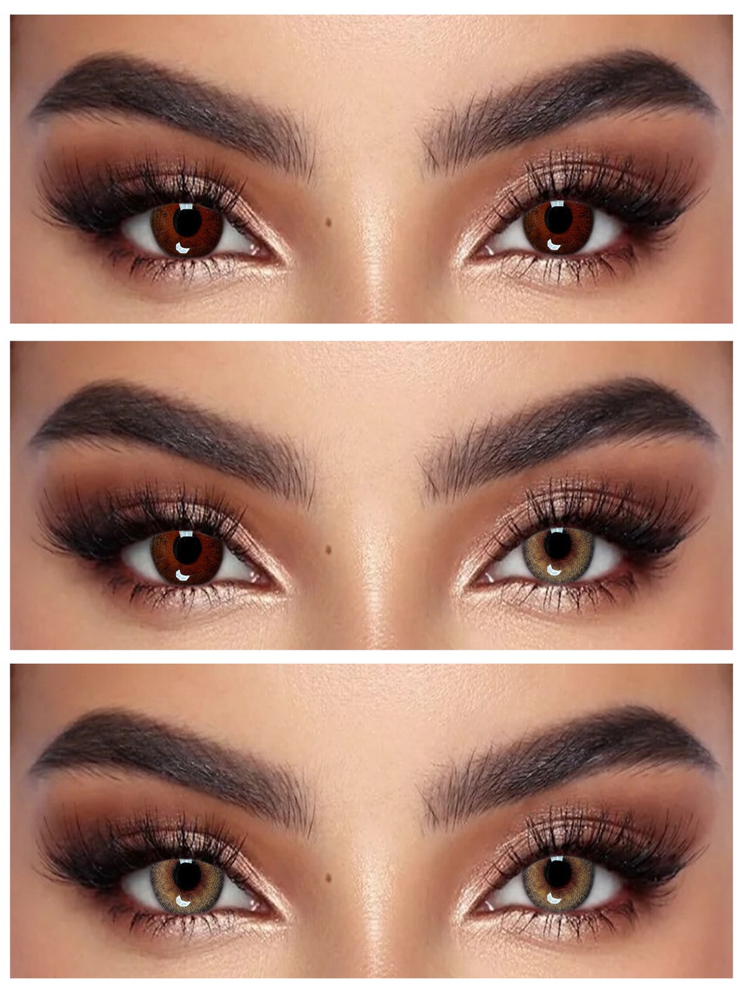 MOON WALK BROWN MW BROWN 0.00  Цветные КАРИЕ контактные линзы, для красоты. 1 Линза