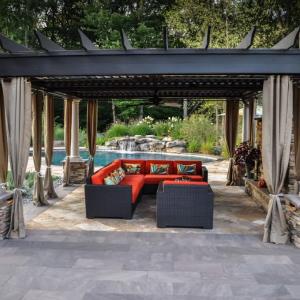 Система перголы для бассейна