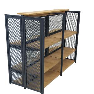 100×145 o‘lchamdagi ikki tomondan foydalaniladigan yog‘och javonli stelaj