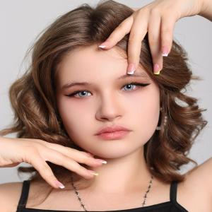  LUNA NATURAL POP GRAY  0.00 Цветные СЕРЫЕ контактные линзы, для красоты. 1 Линза