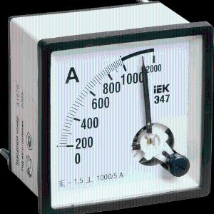 Амперметр аналоговый Э47 1000/5А класс точности 1,5 72х72мм IEK