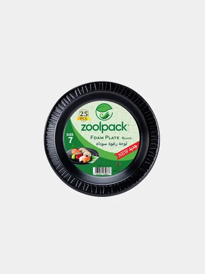 Тарелки из пенопласта Zoolpack 7 25шт черные
