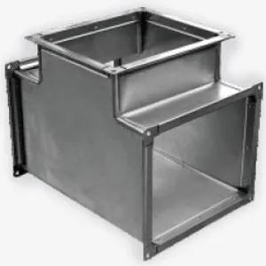 Тройник для воздуховодов прямоугольного сечения