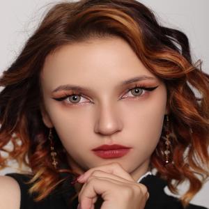 S3-446 SHADOW 0.00 Rangli QO‘NG‘IR linzalari, go‘zallik uchun. 1 dona linza