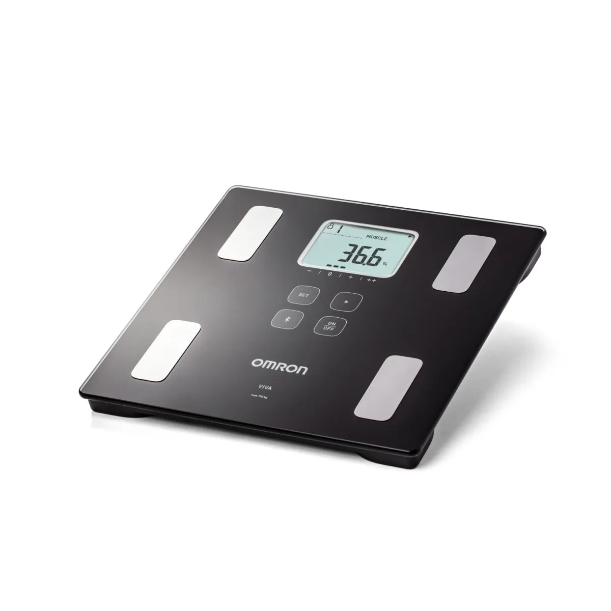 Smart tarozilar Omron VIVA 6 korpus indikatorlari, OMRON ilovasiga Bluetooth ulanishi, qora