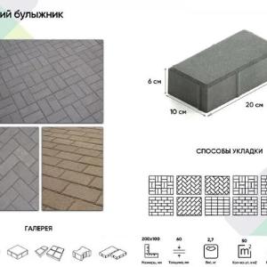 Брусчатка Английский булыжник 20х10