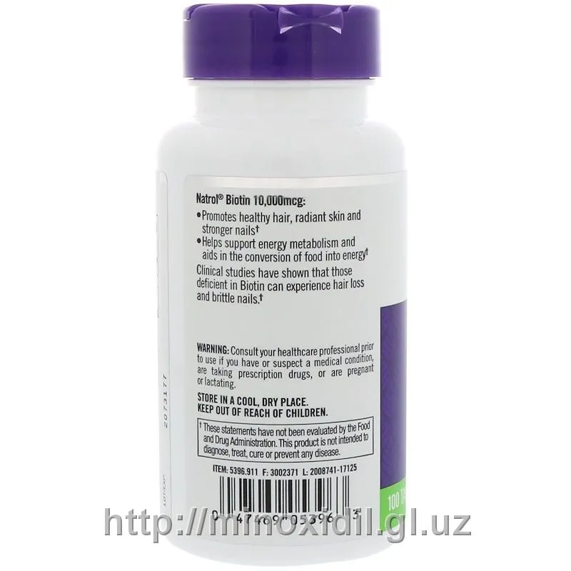 Biotin 10 000 mkg, Natrol, 100 tabletka