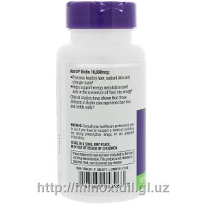 Биотин 10000 мкг, Natrol,  100 таблеток