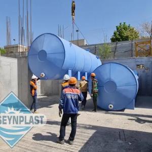 Эко-ёмкость для воды горизонтальная 30м3, 30 тонн пластиковая