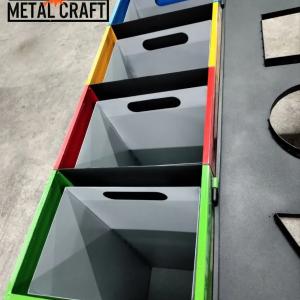 Урна металлическая раздельная 4 в 1