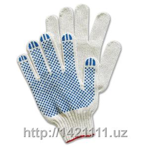 PVX qoplamali paxta qurilish qo'lqoplari 42g