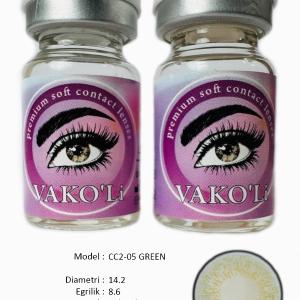 CC2-05 GREEN  0.00 2PS  Цветные ЗЕЛЕНЫЕ контактные линзы, для красоты. 2 Линзы.