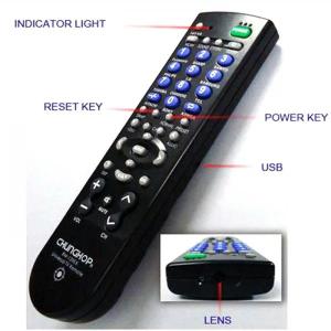 Televizor pultiga o'rnatilgan yashirin videokamera