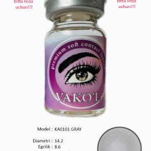 KA0101 GRAY 0.00 Цветные СЕРЫЕ контактные линзы, для красоты. 1 Линза
