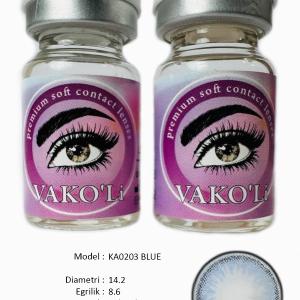 KA0203 BLUE  0.00 2PS Цветные ГОЛУБЫЕ контактные линзы, для красоты. 2 Линзы.