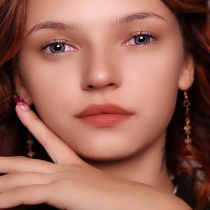 WG2-04 AMETHYST  0.00  Цветные ФИОЛЕТОВЫЕ контактные линзы, для красоты. 1 Линза