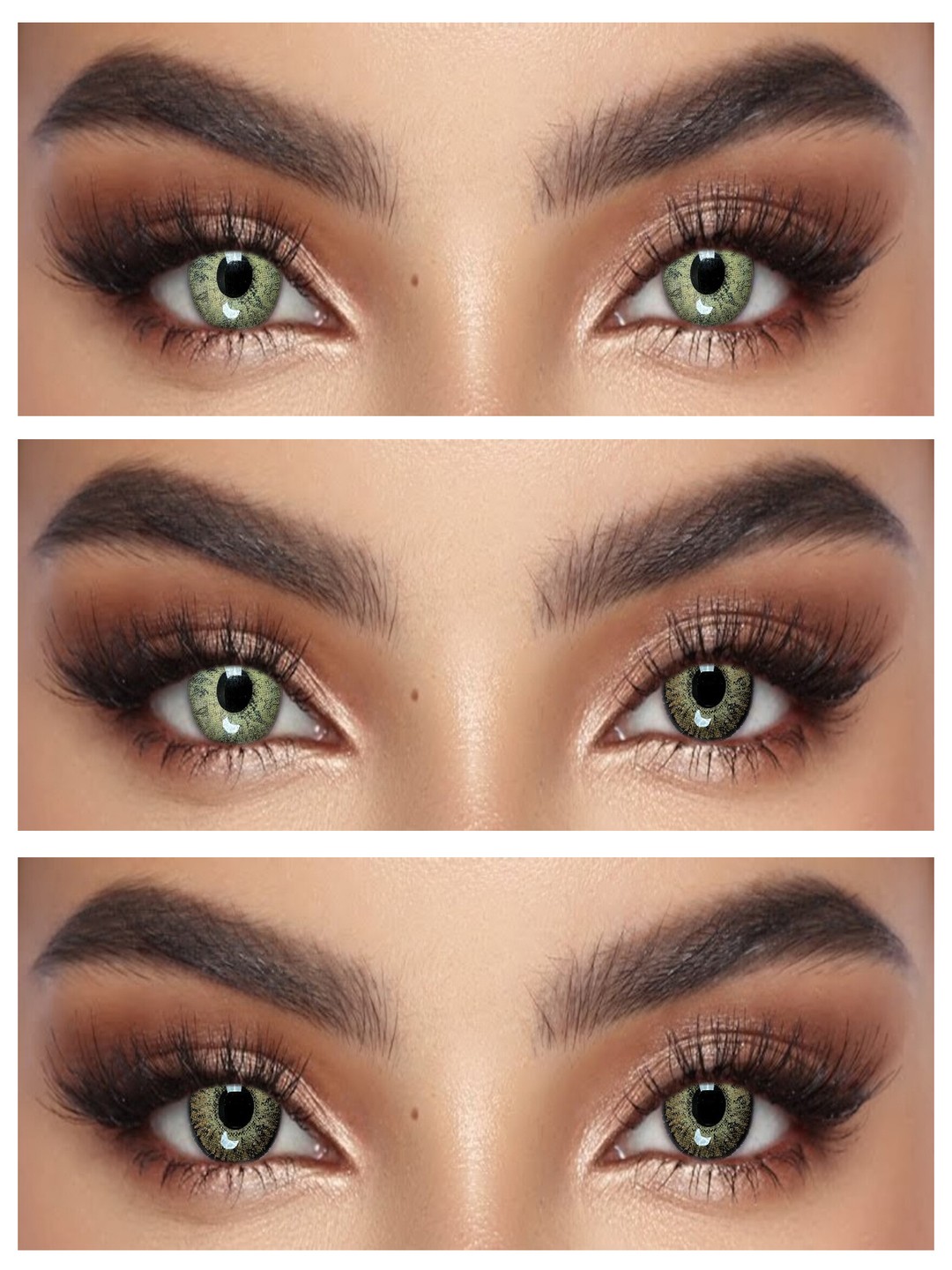 S3-722 BROWN 0.00 Rangli QO‘NG‘IR linzalari, go‘zallik uchun. 1 dona linza