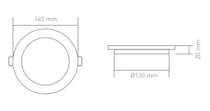 LED PANEL yorug'ligi 9W 6500K