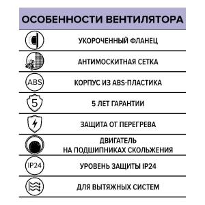 Вентилятор накладной Rest D100 сетка Era