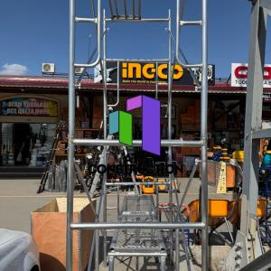 Строительные леса Ø40×2.5 мм, антикоррозийные, легкие, с настилом, Китай