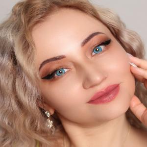 S2-363 MISTY BLUE  0.00 2PS Цветные ГОЛУБЫЕ контактные линзы, для красоты. 2 Линзы.