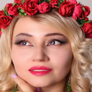 S3-114 VIOLET  0.00  Цветные ФИОЛЕТОВЫЕ контактные линзы, для красоты. 1 Линза