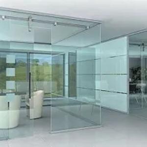 Цельностеклянные офисные перегородки
