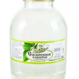 Сок берёзовый с сахаром