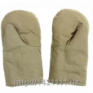 Рукавицы х/б диагональ утепленные