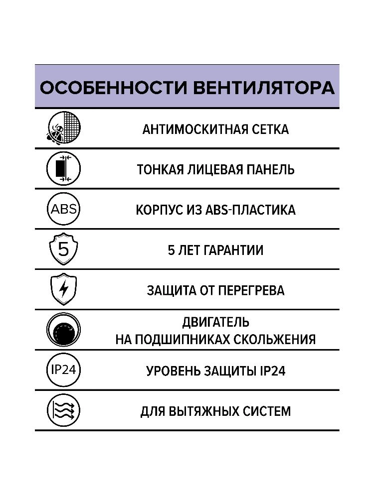 Вентилятор накладной E D100 сетка Era