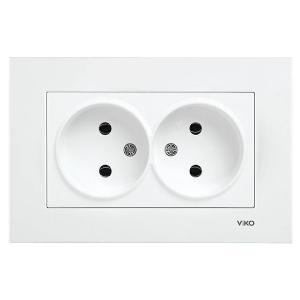 Розетка двойная (2-местная) без заземления, серии Karre